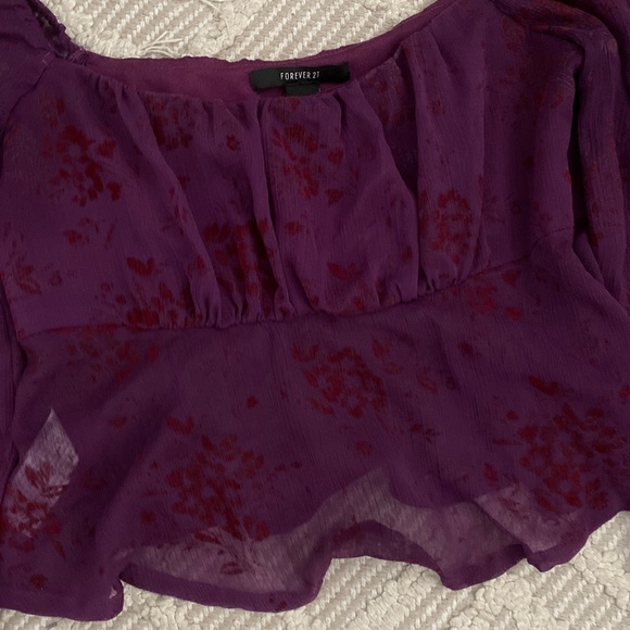 Unique Forever21 Small Purple Top - Picture 3 of 3